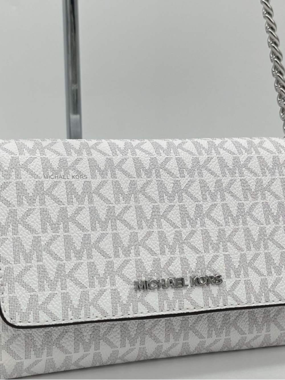 Michael Kors White Logo Crossbody Bag